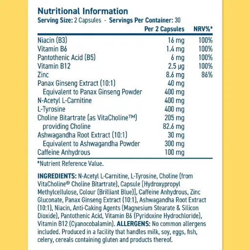 APPLIED NUTRITION - BRAIN FUEL & FOCUS - 60PCS