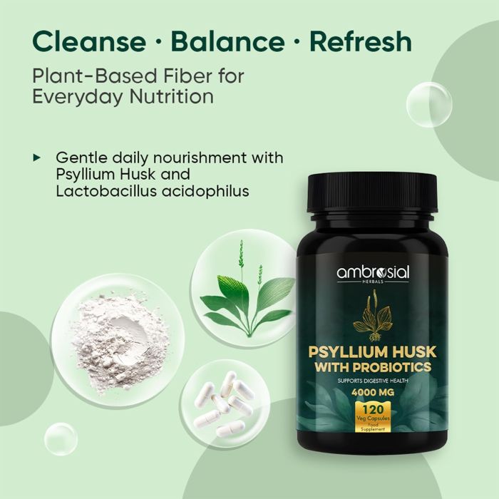 AMBROSIAL - PSYLLIUM HUSK & PROBIOTICS 4000MG - 120PCS