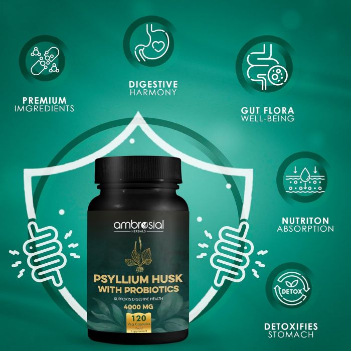 AMBROSIAL - PSYLLIUM HUSK & PROBIOTICS 4000MG - 120PCS