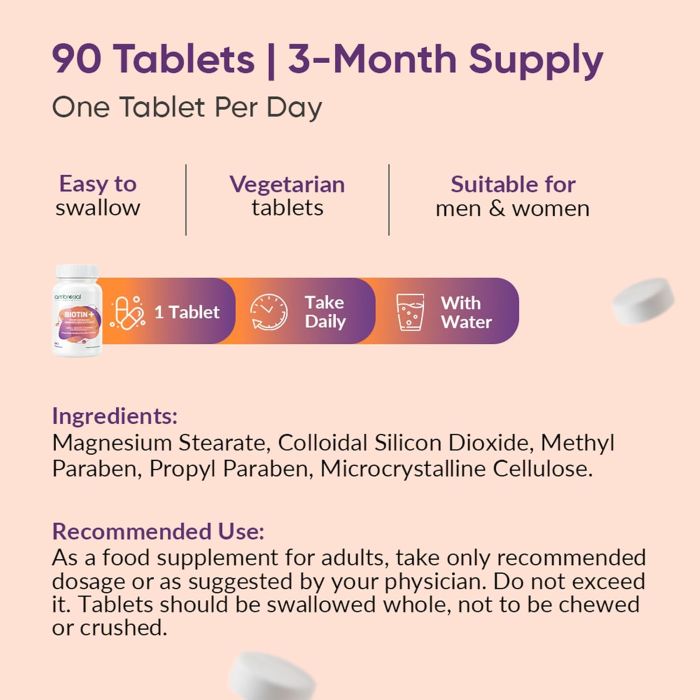 AMBROSIAL - BIOTIN+ 400MCG - 90PCS