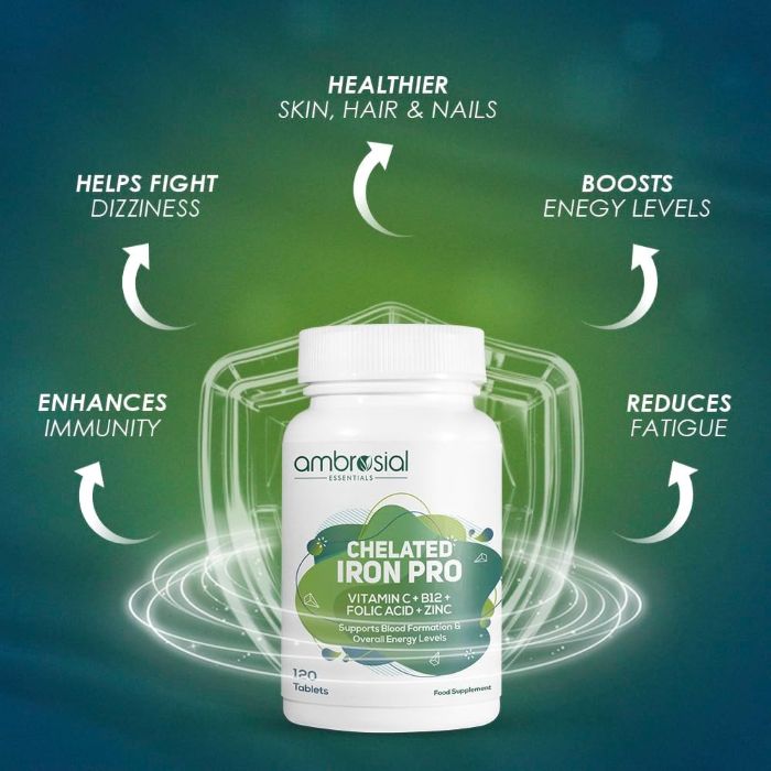 AMBROSIAL - CHELATED IRON PRO 29MG - 120PCS