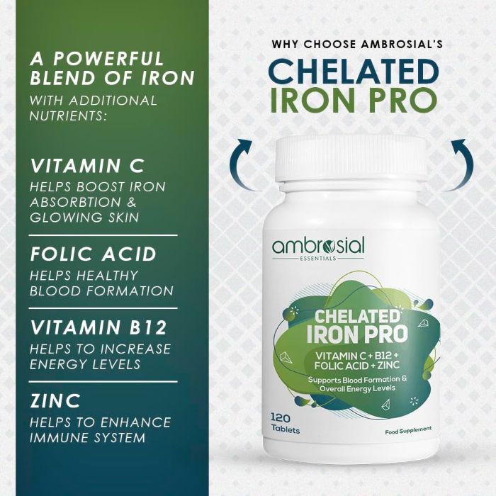 AMBROSIAL - CHELATED IRON PRO 29MG - 120PCS
