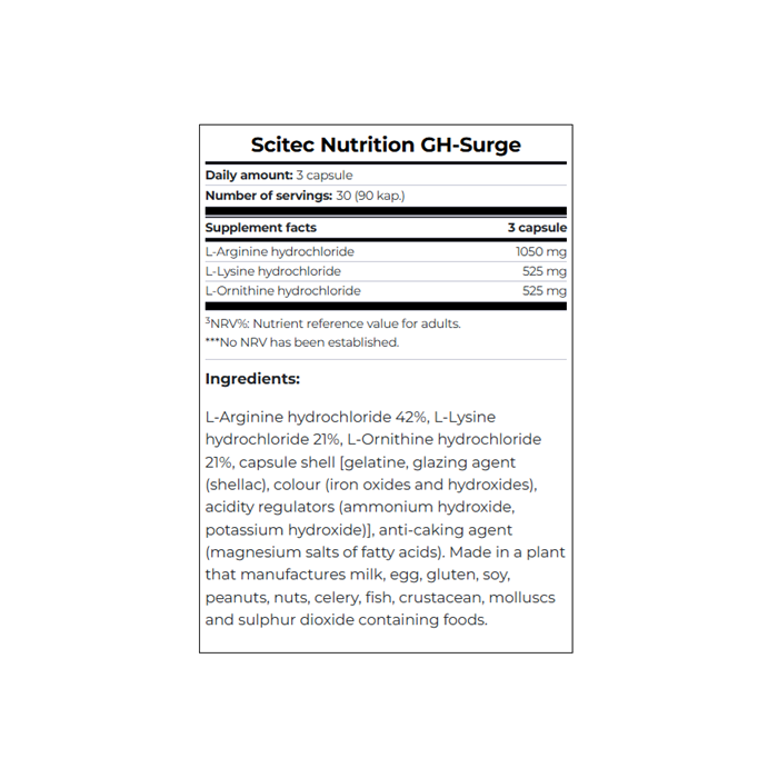 SCITEC NUTRITION - GH SURGE - 90PCS