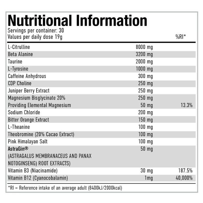 PER 4M - PRE WORKOUT - 570G