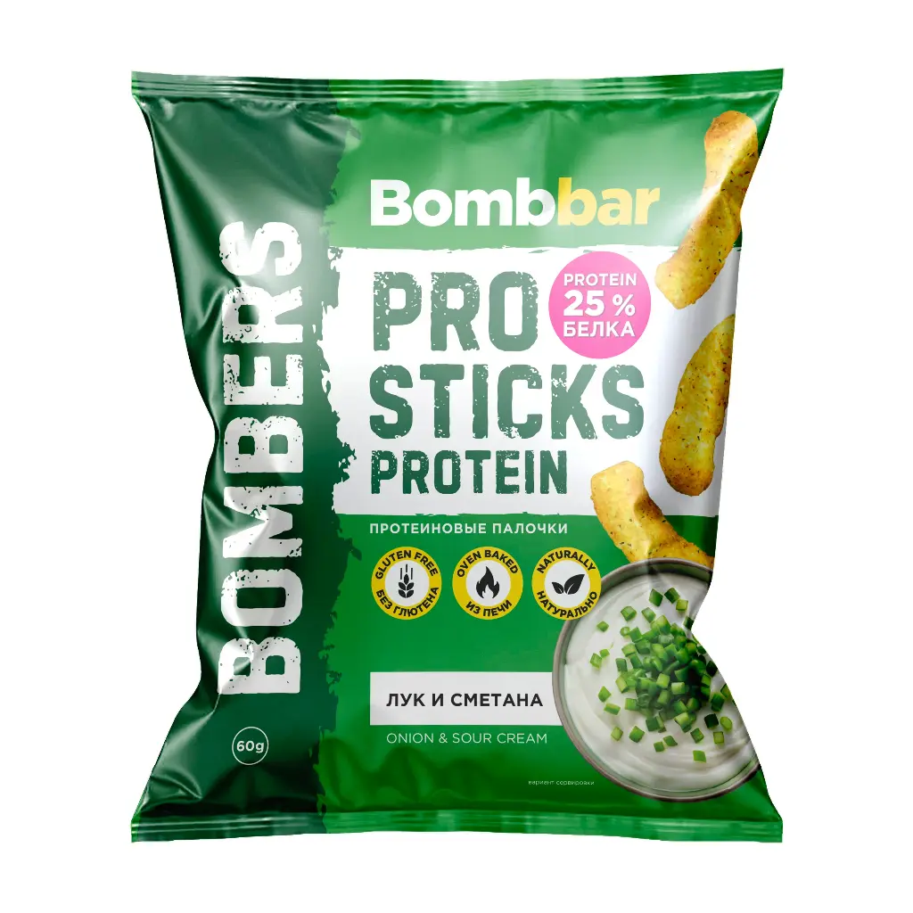 [UT-10726] BOMBBAR - PRO STICKS PROTEIN  - 60G (كريمة حامضة وبصل)