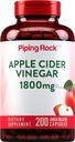 PIPING ROCK - APPLE CIDER VINEGAR 1800MG - 200PCS