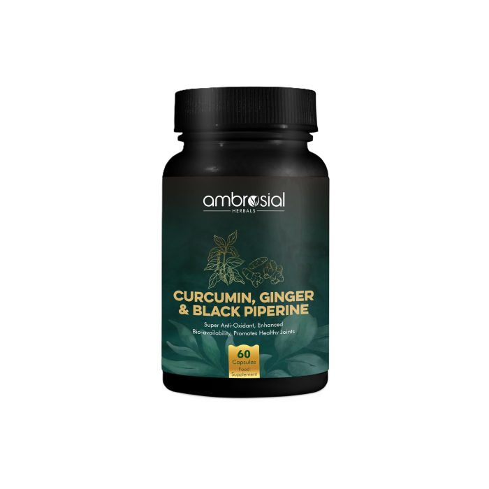 AMBROSIAL - TURMERIC + BLACK PEPPER + GINGER - 60PCS