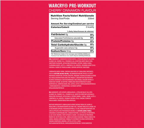 GENIUS NUTRITION - WARCRY DRINK - 330ML