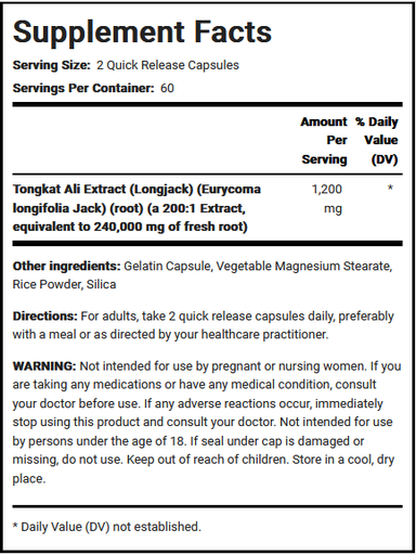PIPINGROCK - EXTREAM TONGKAT ALI 1200MG - 120PCS