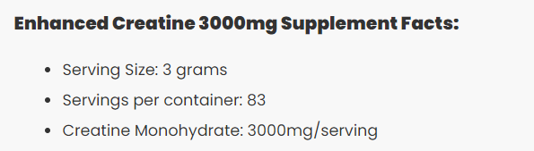 ENHANCED LABS - CREATINE MONOHYDRATE 300G