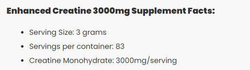 ENHANCED LABS - CREATINE MONOHYDRATE 300G
