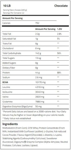 BODYBUILDER - MASS GAINER - 10LB