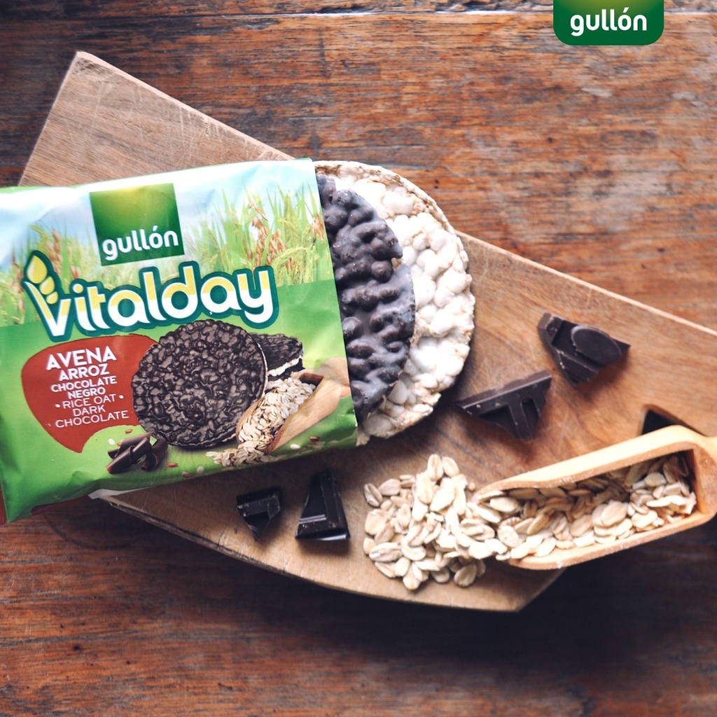 GULLON - RICE CAKE WITH DARK CHOCOLATE - 105G