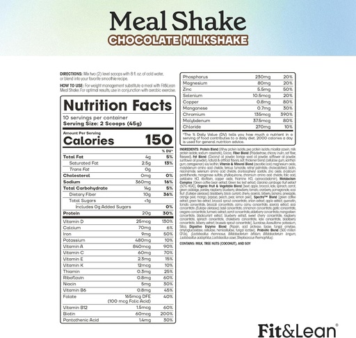 FIT & LEAN - PROTEIN FAT BURNING MEAL - 1LB