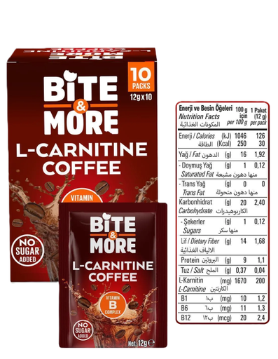 BITE & MORE - L CARNITINE COFFEE 3 IN 1 - 120G