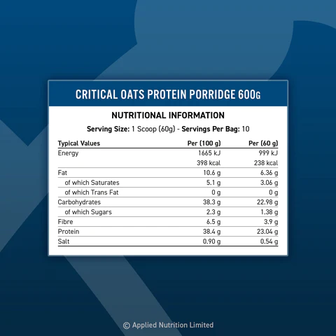 APPLIED NUTRITION - CRITICAL OATS - 600G