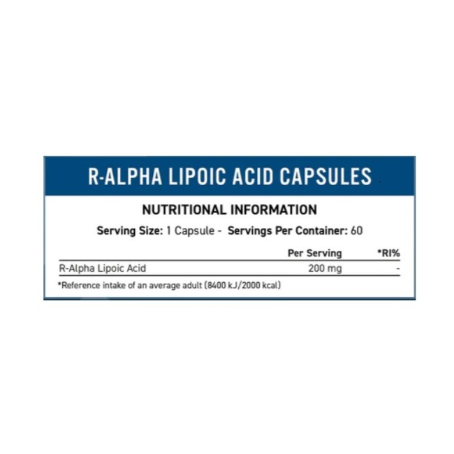 APPLIED NUTRITION - R-ALPHA LIOPIC ACID - 60PCS