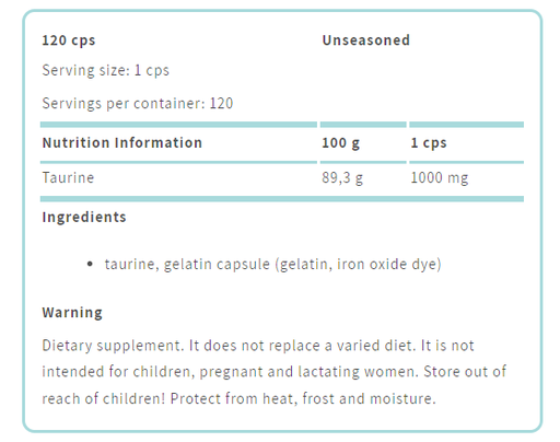 NUTREND - TAURINE - 120PCS