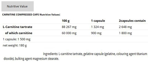 NUTREND - CARNITINE - 120PCS