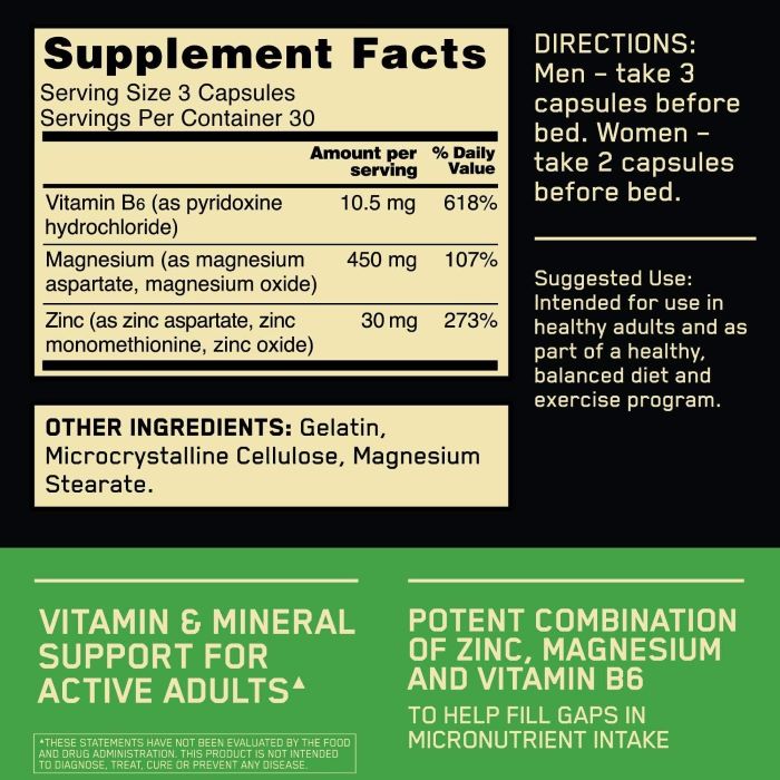 OPTIMUM NUTRITION - ZMA - 90PCS