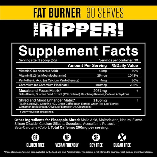 JNX - THE RIPPER FAT BURNER - 30SCOOPS