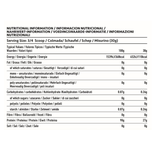 HSA NUTRITION - BEEF PROTEIN ISOLATE - 1.8KG