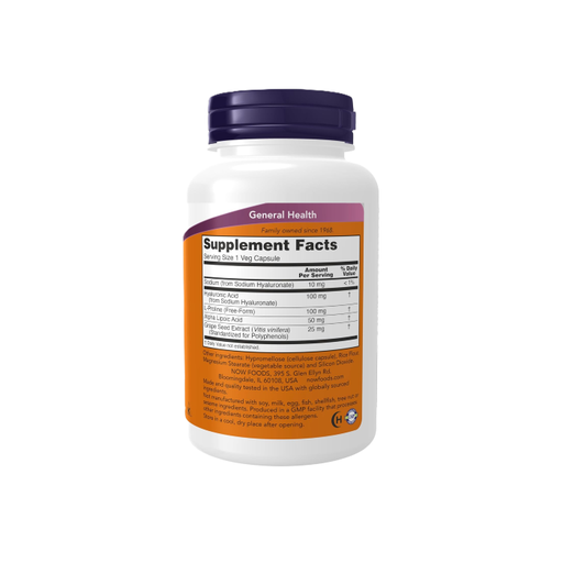 NOW - HYALIRONIC ACID 100MG - 120PCS