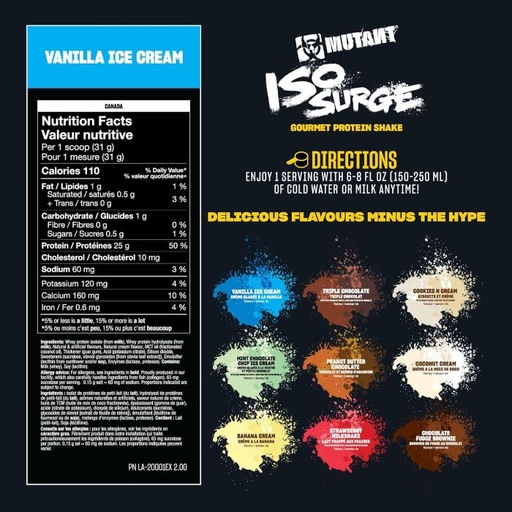 MUTANT - ISO SURGE WHEY PROTEIN ISOLATE - 1.6LB