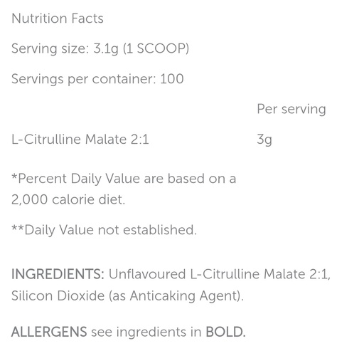 BASIX - L-CITRULLINE MALATE - 310G