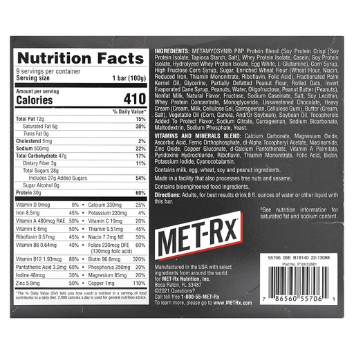 MET RX - 100 BIG PROTEIN BAR - 100G