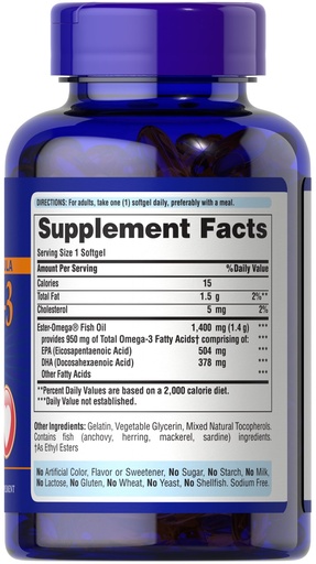 PURITAN'S PRIDE - OMEGA 3 950MG - 90PCS