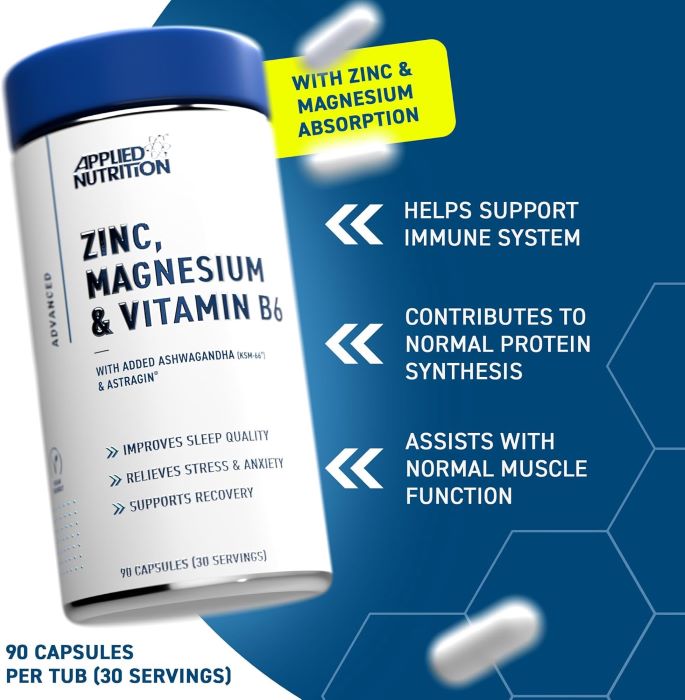 APPLIED NUTRITION - ZMA + B6 - 90PCS