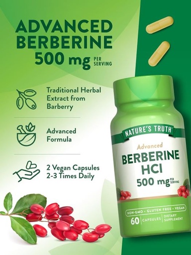 NATURE'S TRUTH - BERBERINE 500MG - 60PCS