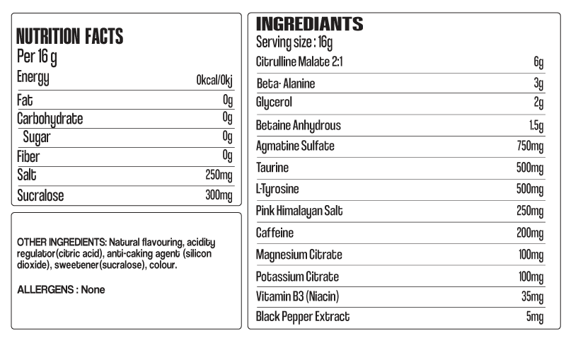 MACRO NUTRITION - MACRO PRE WORKOUT - 30SER