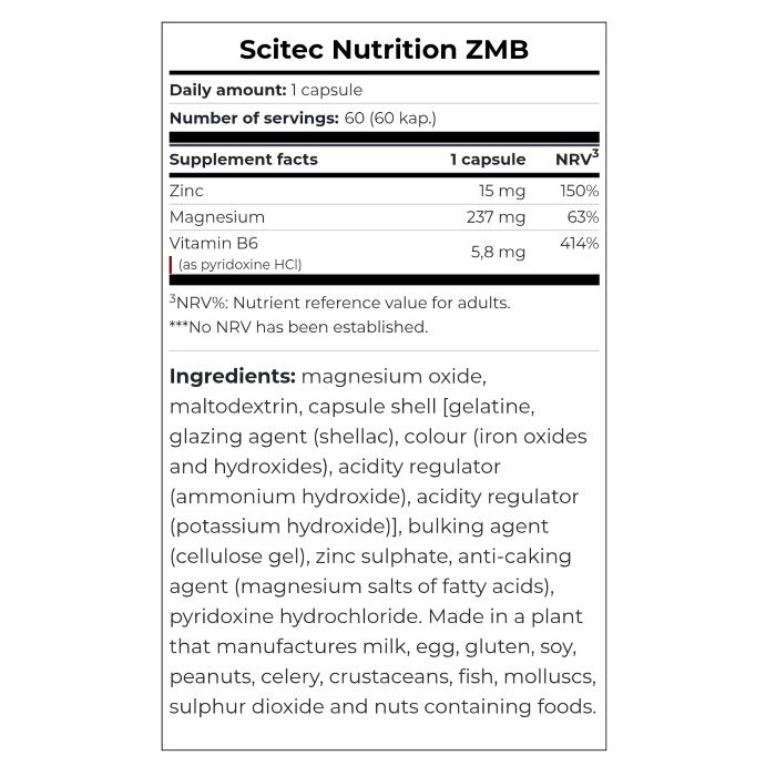 SCITEC NUTRITION - ZMB - 60PCS