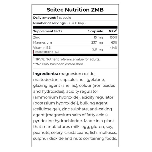 SCITEC NUTRITION - ZMB - 60PCS
