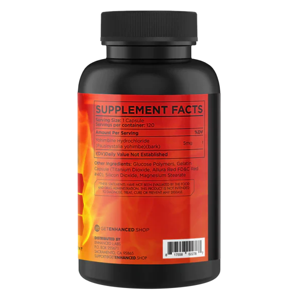 ENHANCED - YOHIMBINE HCL 5MG - 120PCS