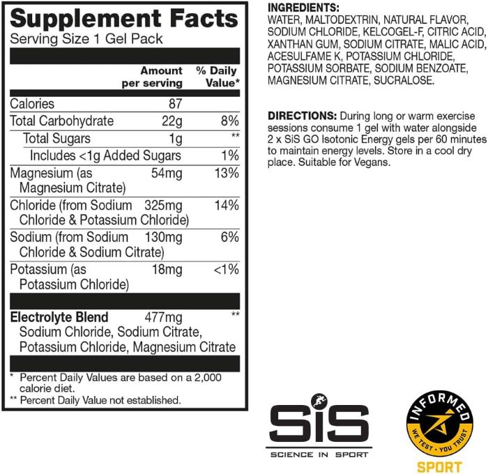 SIS - GO ENERGY + ELECTROLYTE GEL - 60ML