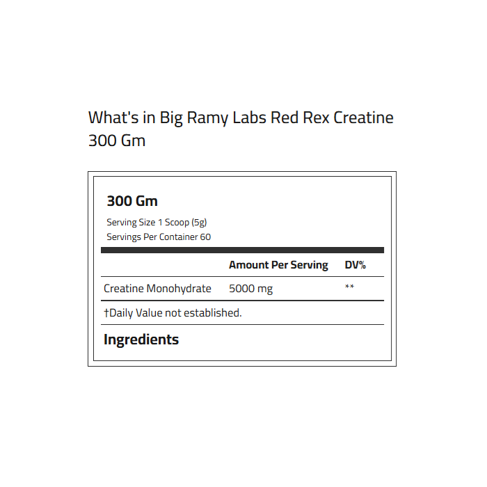RED REX - CREATINE MONOHYDRATE - 300G
