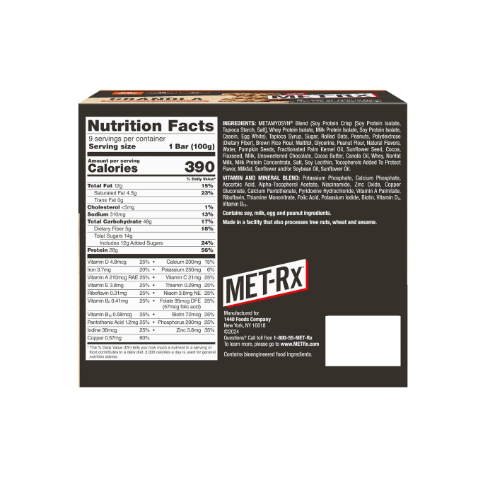 MET RX - GRANOLA  BAR - 100G