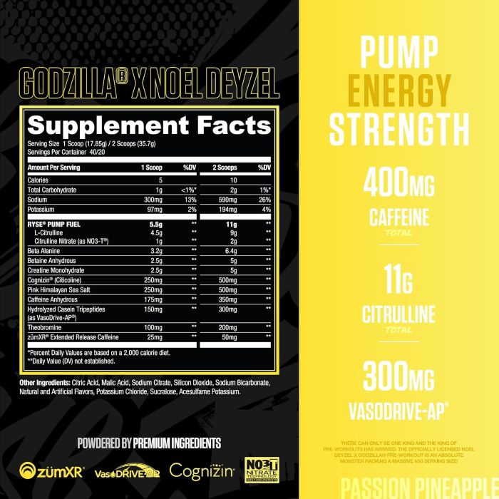 RYSE - PRE WORKOUT GODZILLA - 20-40SER