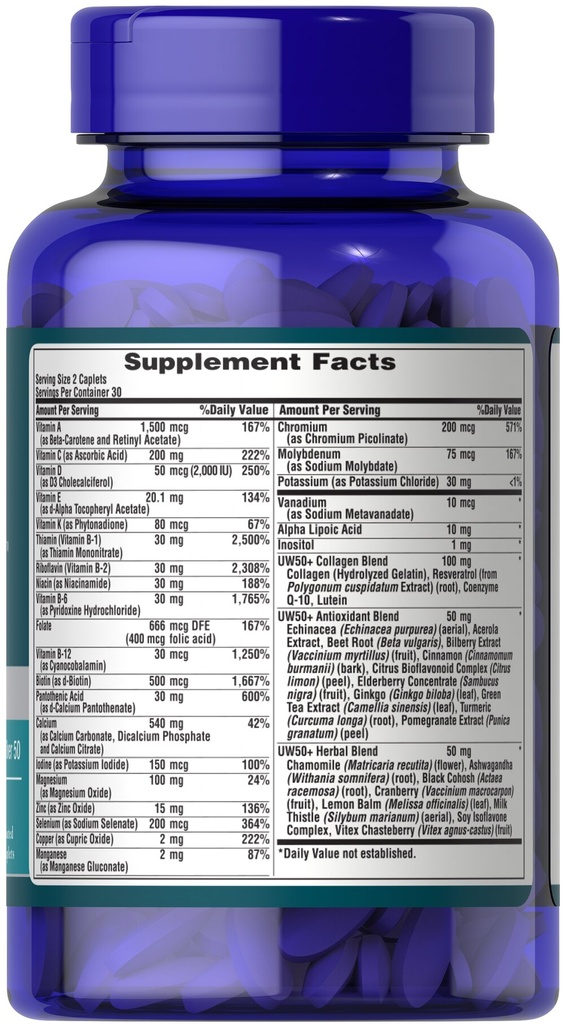 PURITAN'S PRIDE - ULTRA WOMAN MULTIVITAMIN 50 PLUS - 60PCS