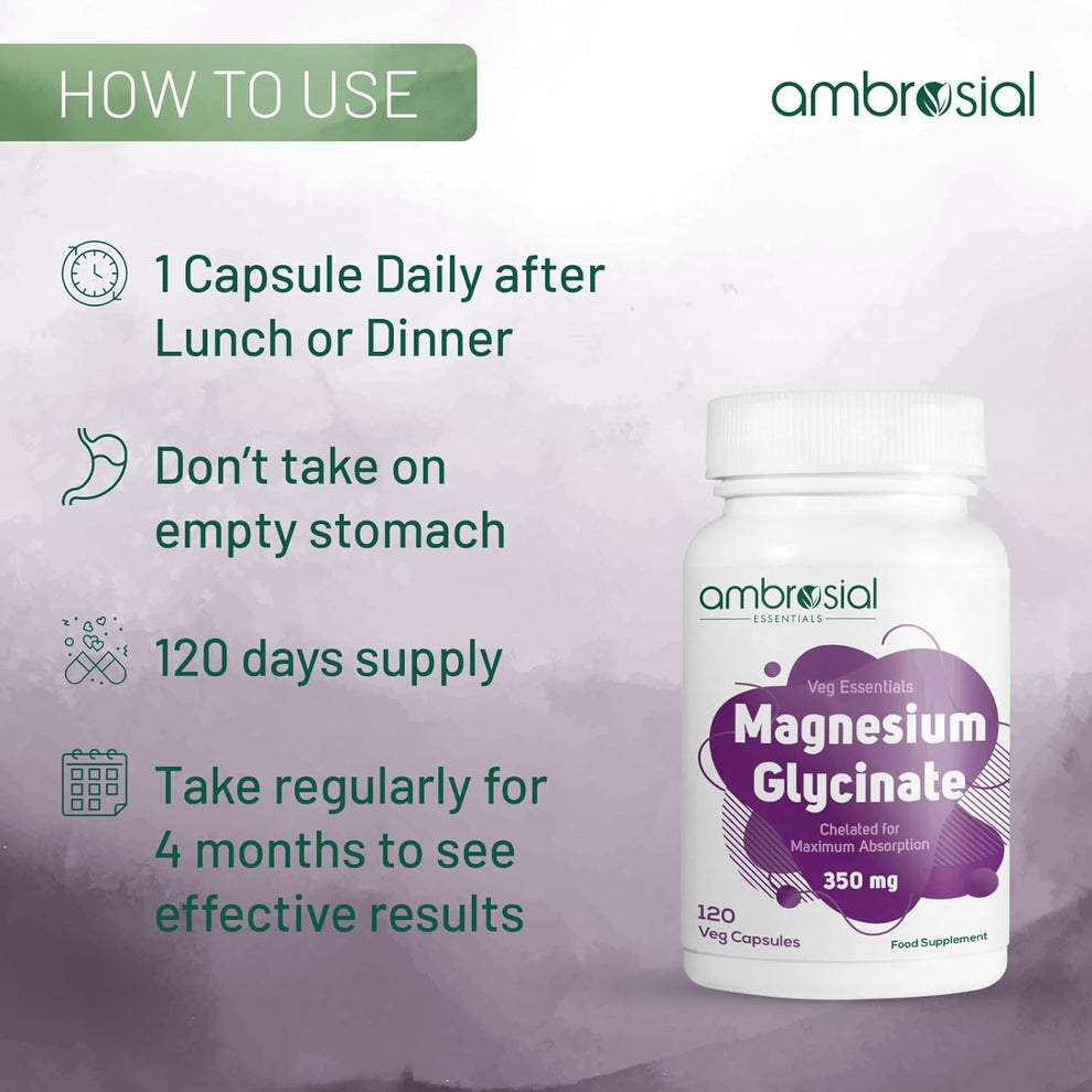 AMBROSIAL - MAGNESIUM GLYCINATE 350MG - 120PCS 