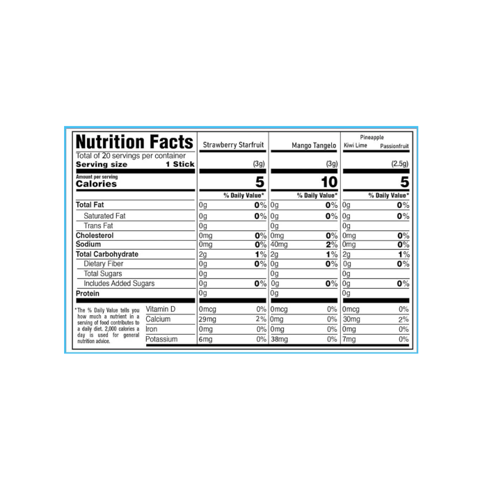 SKITTLES - SINGLES TO GO DRINK MIX - 20SER