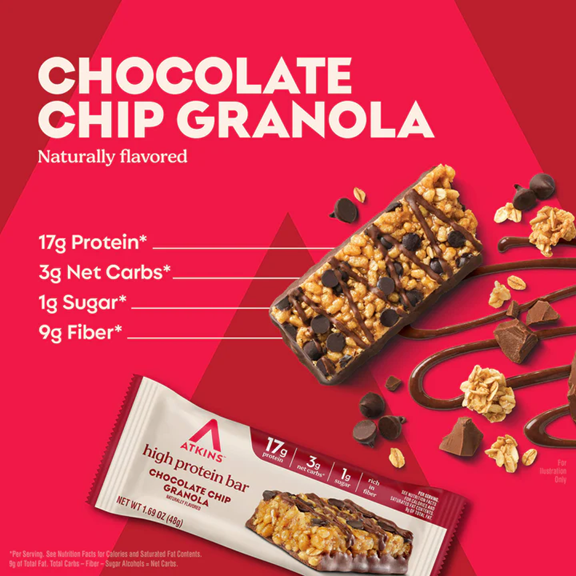 ATKINS - GRANOLA  BAR - 48G