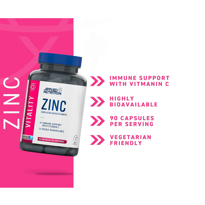 APPLIED NUTRITION - VITALITY ZINC 15MG - 90PCS
