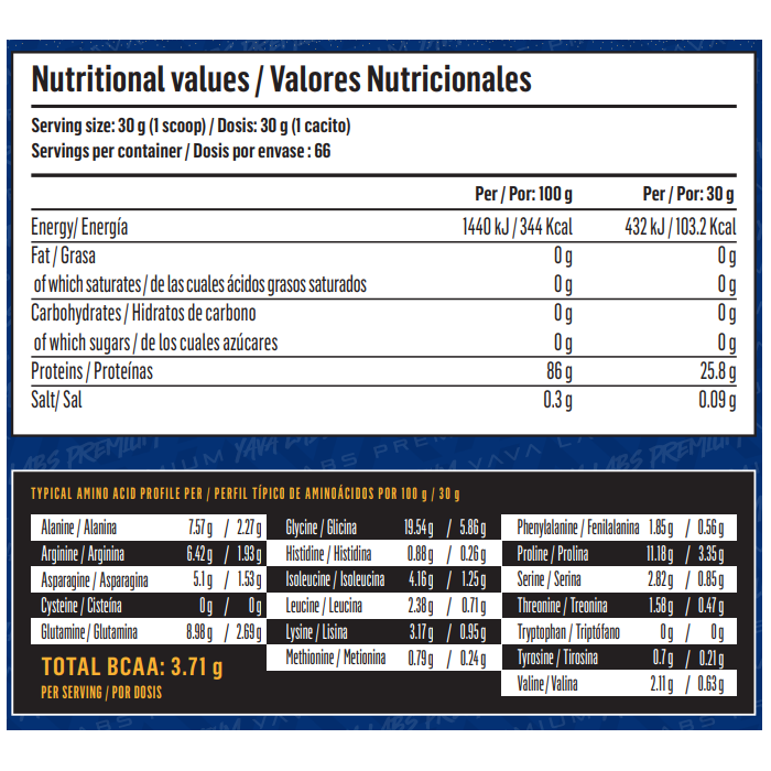 YAVA LABS - PREMIUM BEEF PROTEIN - 2KG