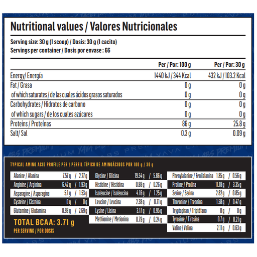 YAVA LABS - PREMIUM BEEF PROTEIN - 2KG