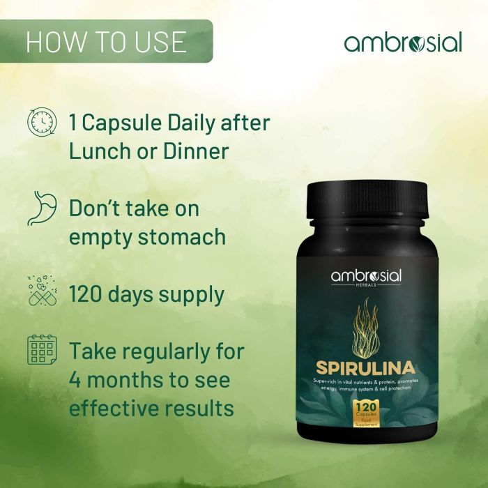 AMBROSIAL - SPIRULINA 500MG - 120PCS