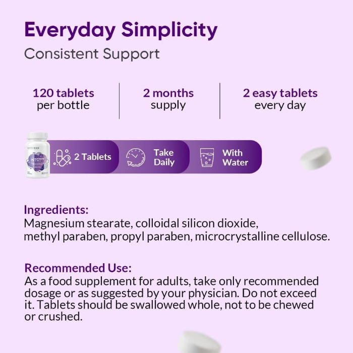 AMBROSIAL - MAGNESIUM GLYCINATE 3 in 1 COMPLEX 1800MG - 120PCS